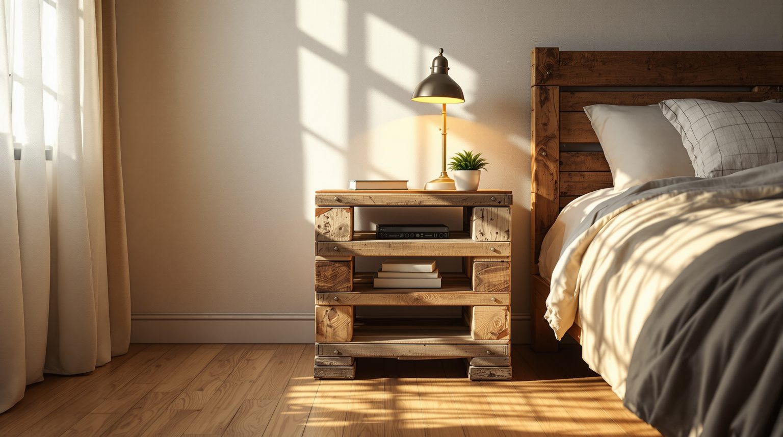 Table de chevet en palette facile : Transformez votre chambre avec ce DIY abordable et tendance !